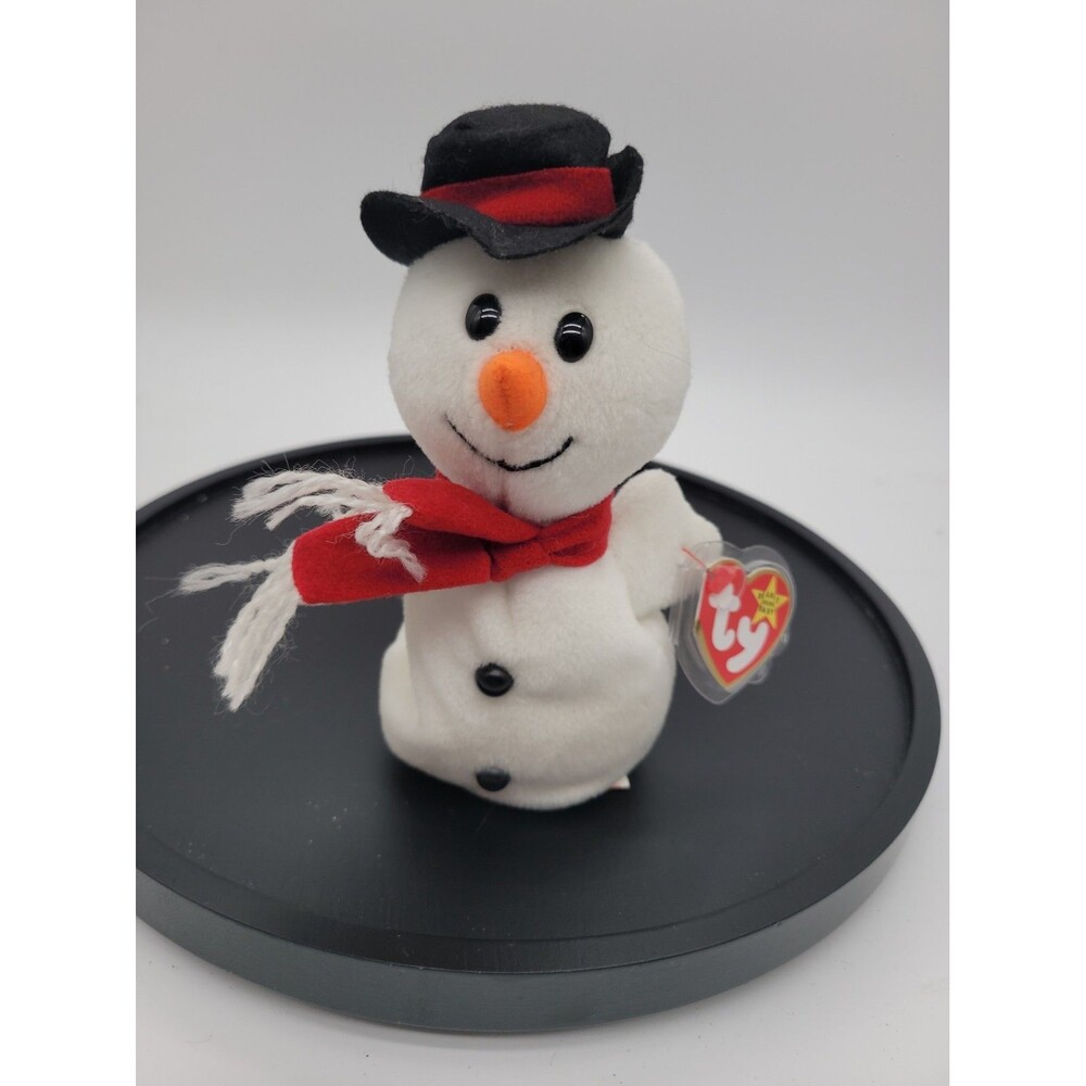 Vintage Ty Beanie Baby Snowball Snowman 1996 With Tags 8"